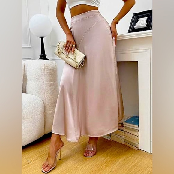 ELDINA Women's 2024 Casual Long Skirt Elegant Casual A-Line Skirt XL Extra Large - Picture 8 of 9